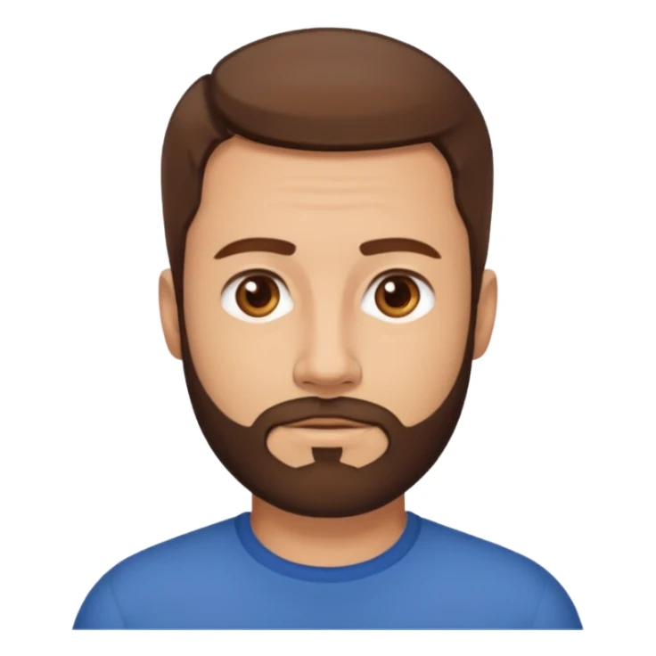 Homme 40 ans cheveux en brosse barbe sticker