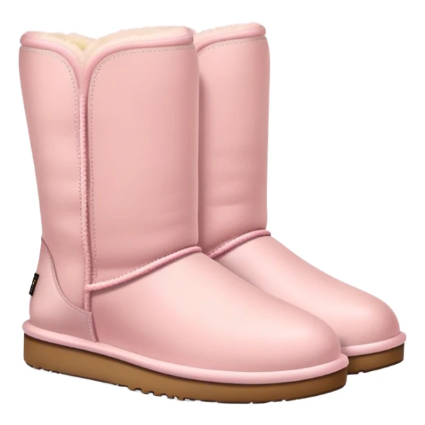 ultra realistic pair of short light pink uggs, no fur sticker