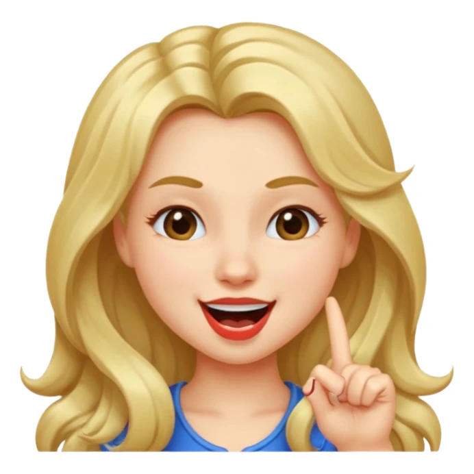 Girl with a finger on her teeth winking make it flirty and keep her hair open sticker