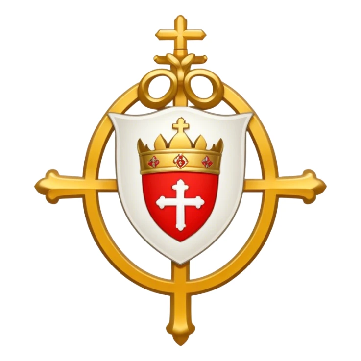 Pope's emblem with a touch of red sticker