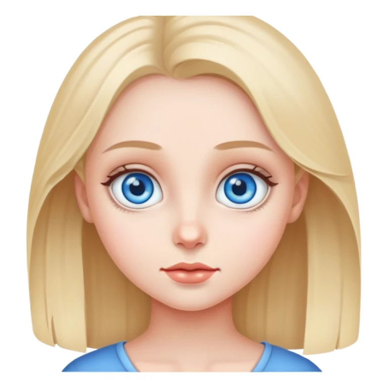 A girl with big blue eyes sticker