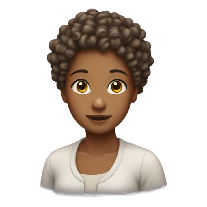 Girl curly hair  sticker