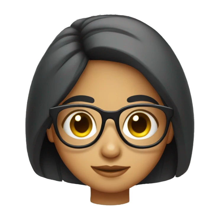 Cute Mexican girl with glasses sticker