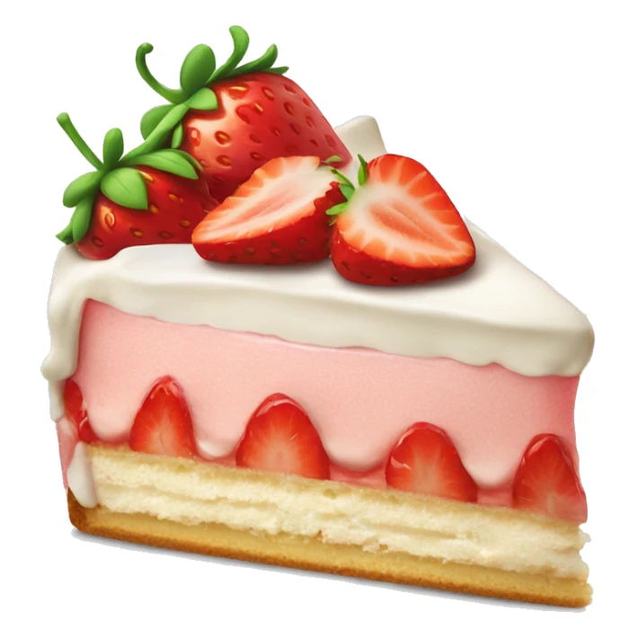 Strawberry shortcake ( slice of cake ) sticker