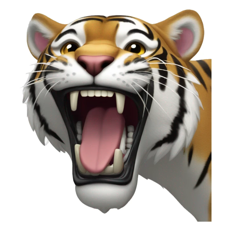 tigre bleu avec une pancarte "RAWR !" sticker