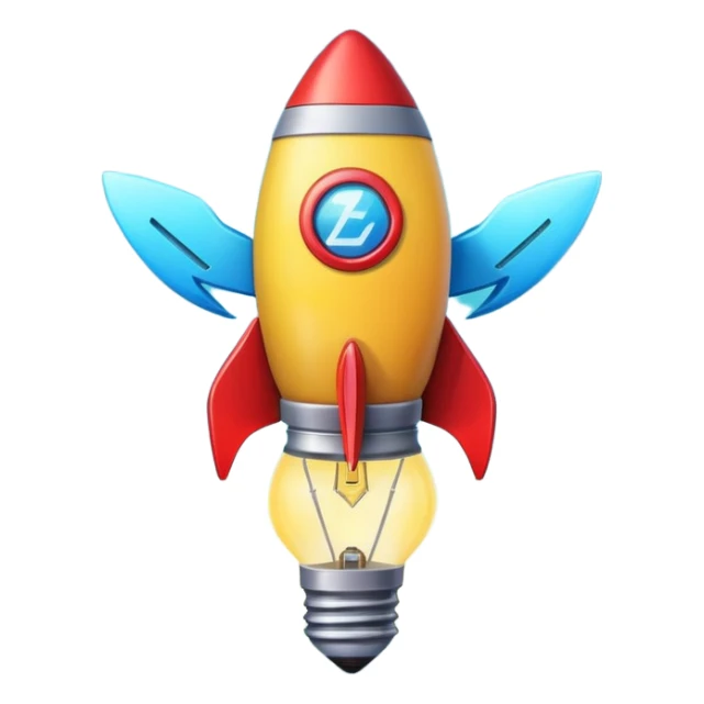 An emoji representing entrepreneurship, featuring a dynamic rocket angled upward for ambition and growth, alongside a glowing lightbulb symbolizing creativity and innovation. Sleek, modern, and vibrant to capture the essence of visionary thinking. sticker