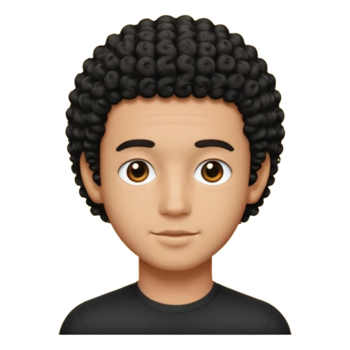 my best friend diego, he's black, square shaped head, regular short curly hair (no afro) , and nicely build posterior sticker