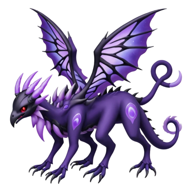 Lunala-Darkrai-Palkia-Fakémon-hybrid-creature (full body)  sticker