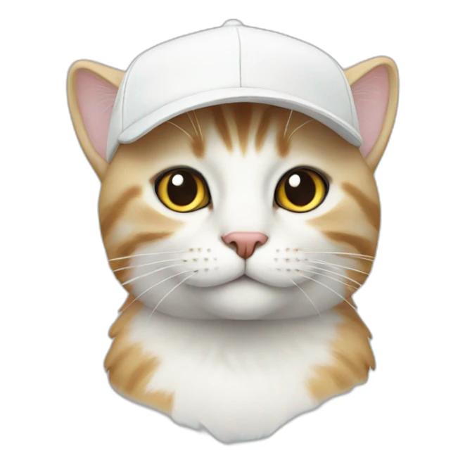 cat with white cap sticker