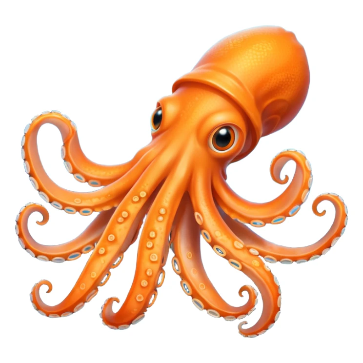 orange Squid sticker