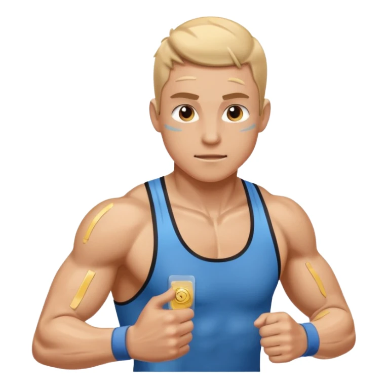 runner finishing a race going through finish tape sticker