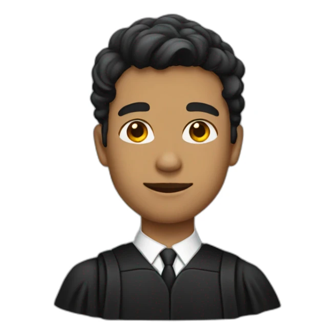 Jeune Lawyer en robe noire sticker