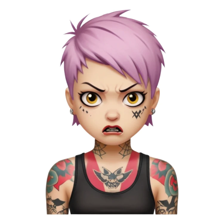 Skater punk girl mugshot sticker