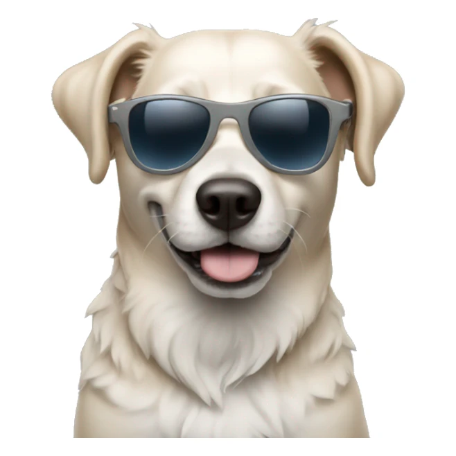 Dog with sunglasses  sticker