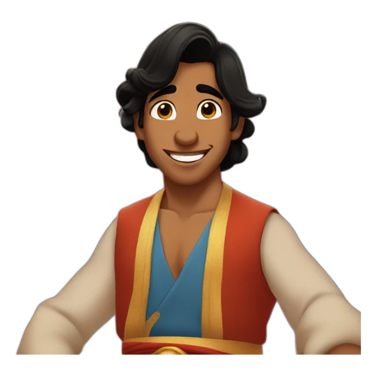 Aladdin saying thank you  sticker