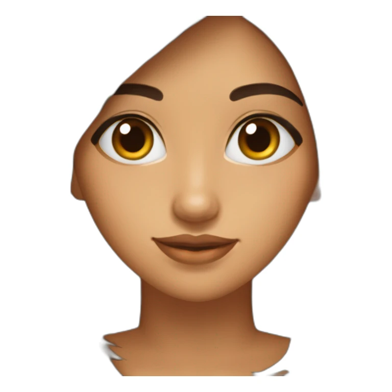 chica de ojos y cabello marrón de piel morena  sticker