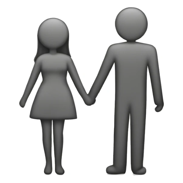 male and female Stick figure looking around the corner together sticker