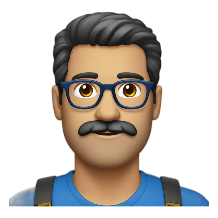 Hombre maduro  rubio con lentes azules redondos,  barba canosa sticker