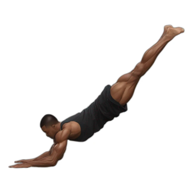 Full planche, planche, calisthenics, male, sideshot sticker