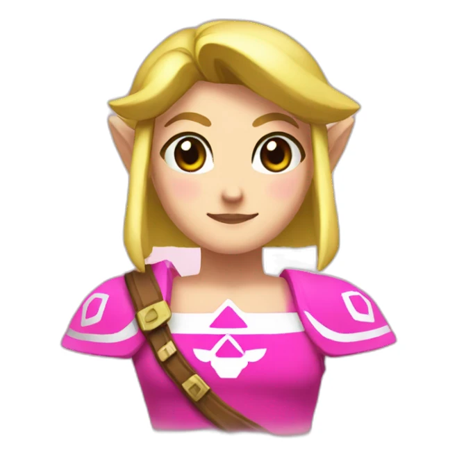 Zelda-link triforce pink alura  sticker