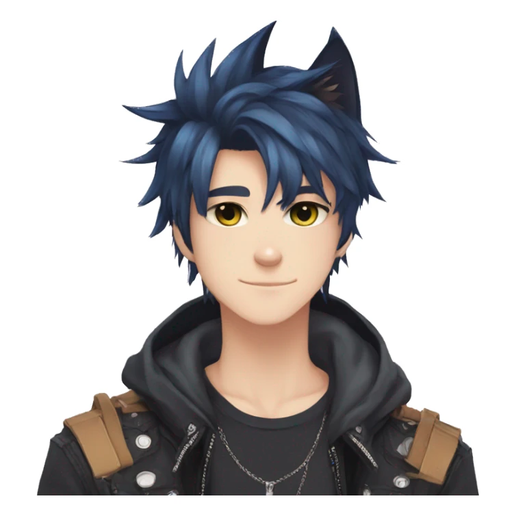 Cute Edgy Attractive Gorgeous Anime Punk Catboy sticker