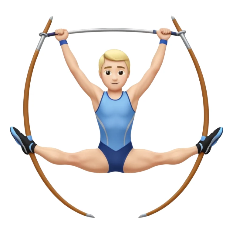 atleta saltando pértiga estilo pixar 3d sticker