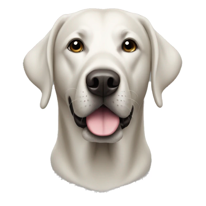 A Black Labrador with a bit of white on the snout  sticker