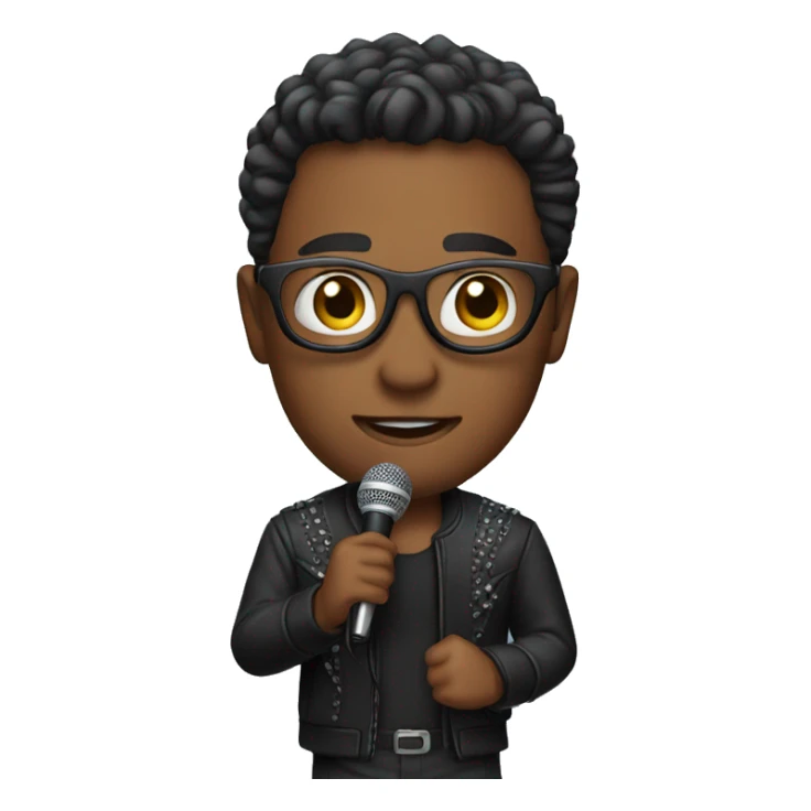 solo male with microphone outfit sticker