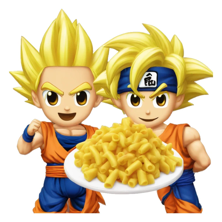 A macaroni And goku from de dragon ball zz sticker