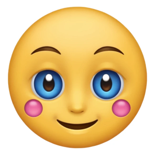 Un emoji myrtille avec des cils aux yeux sticker