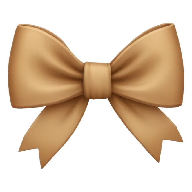 light brown bow sticker