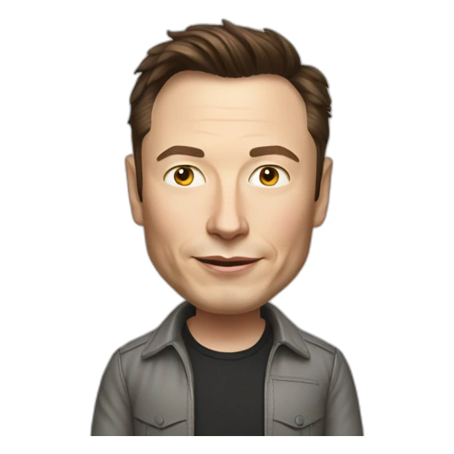 Realistic elon musk full body sticker