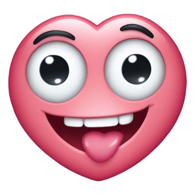 heart eyes emoji drooling sticker