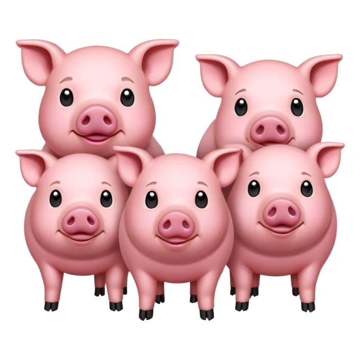 1 skinny pig and 2 fat pigs sticker