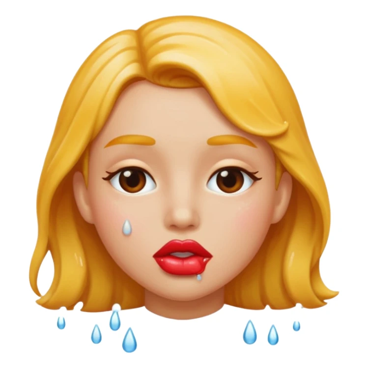 Tongue wet kiss sticker