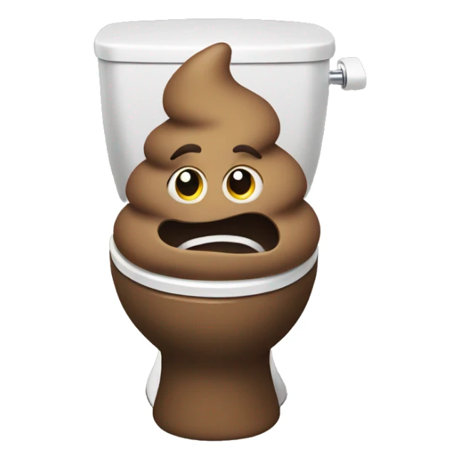 poop in a toilet sticker