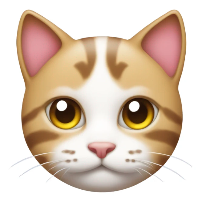 cute cat with hearts around his face sticker