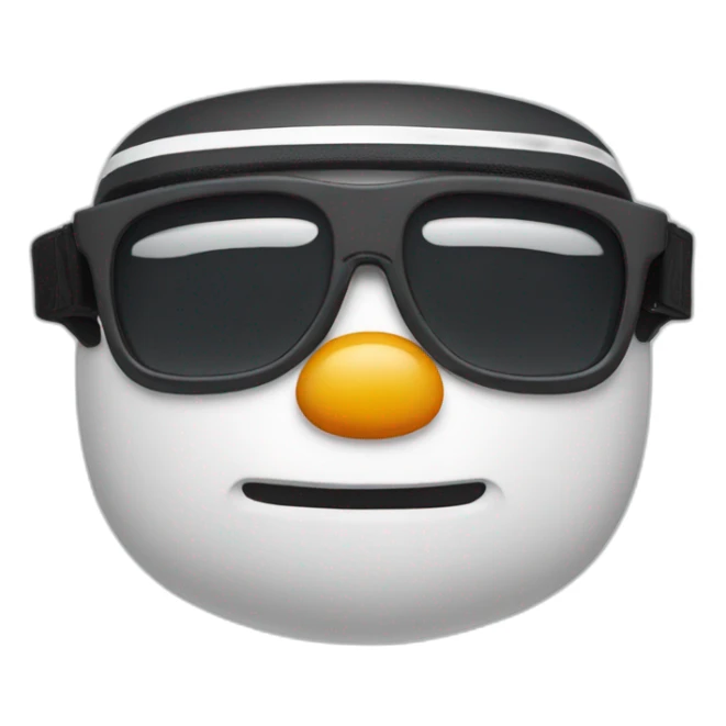 snowman on sport sunglasses sticker