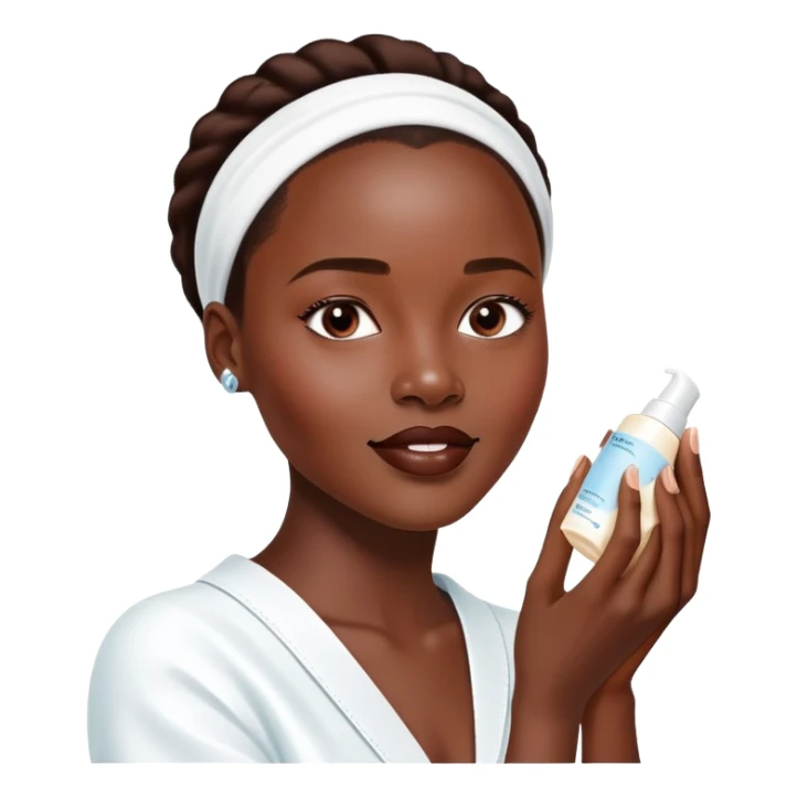 skin care cream application Lupita Nyong'o sticker
