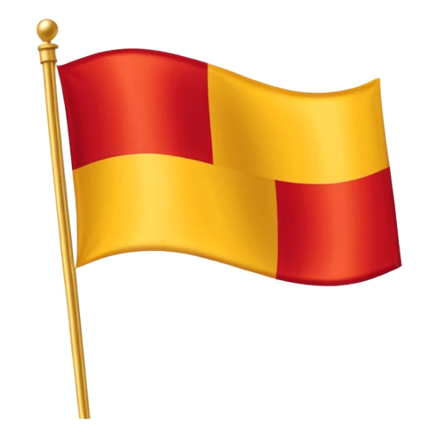 Red, white, and golden yellow vertically sequenced tricolour flag inspired by the flag of Italy sticker