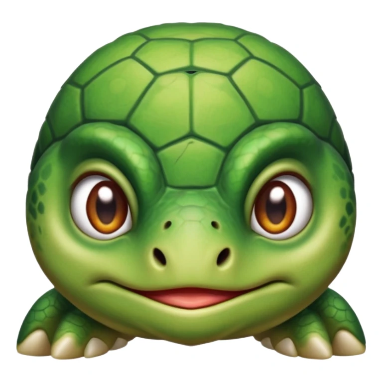 Cute angry turtle that has an upside down heart mark under her nostrils sticker