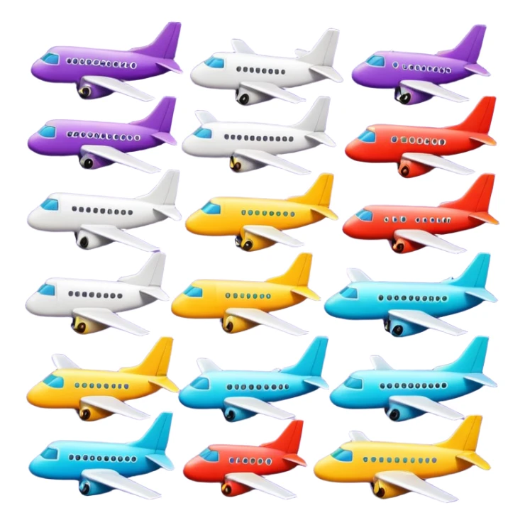 Twitch channel emojis for an aviation themed discord sticker