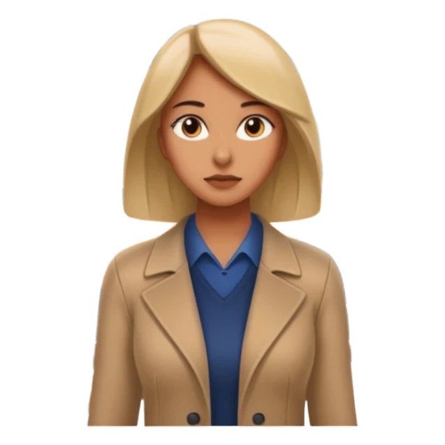 Woman standing in front of a moving train just staring forward sticker