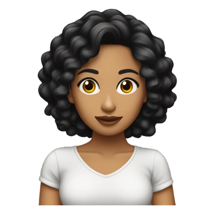 Latina cabello negro morena y ojos negros  sticker