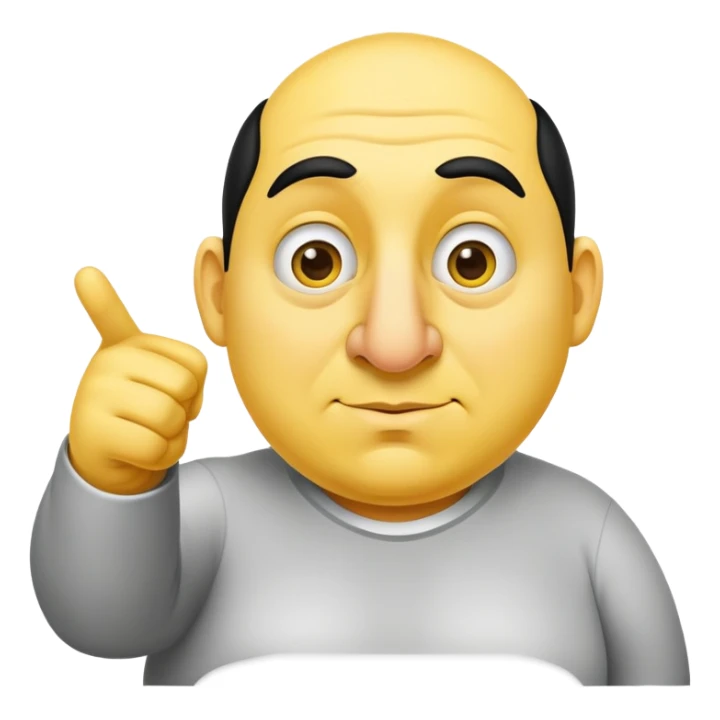 Big nose fat yellow skin guy pointing at me sticker