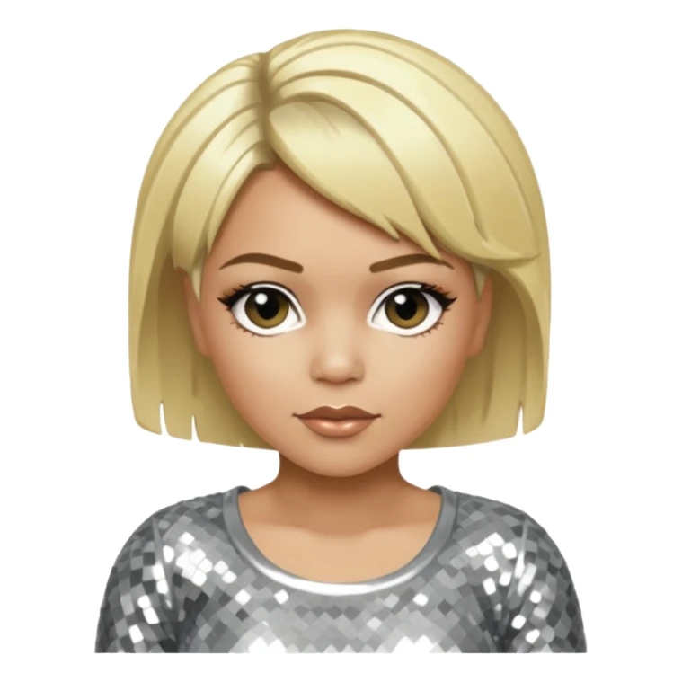 T-Boz from TLC with short blonde hair, silver outfit sticker