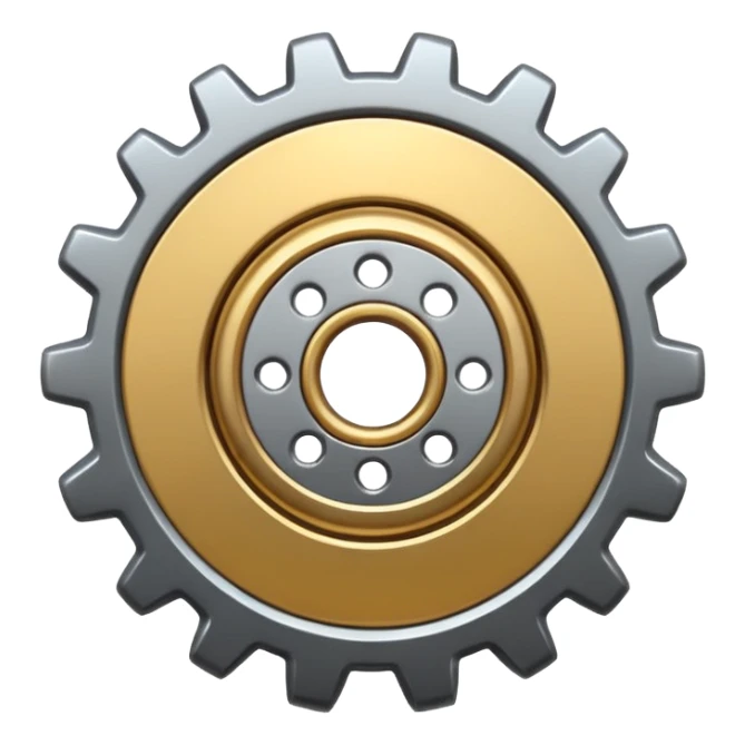  gear emoji modern professional design for business presentation sticker