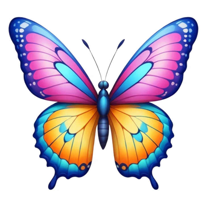 bright butterfly sticker