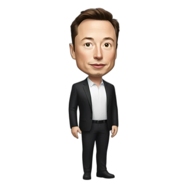 Elon musk with airpods  sticker