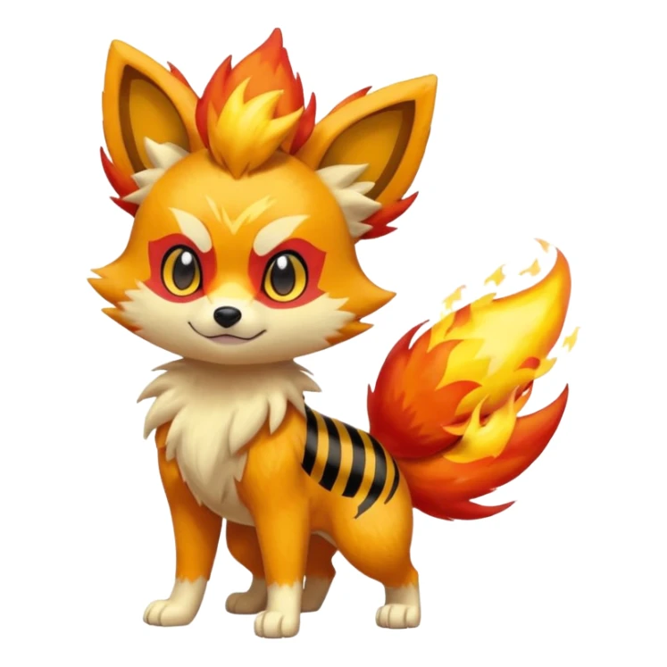 Fennekin-Growlithe-Electrike-fusion (full body) sticker